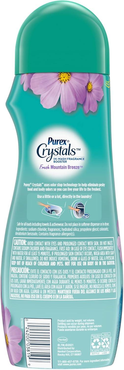imagePurex Crystals InWash Scent Booster Fresh Lavender Fields 21 oz Pack of 4 LongLasting Freshness amp Odor Elimination TechnologyFresh Mountain Breeze