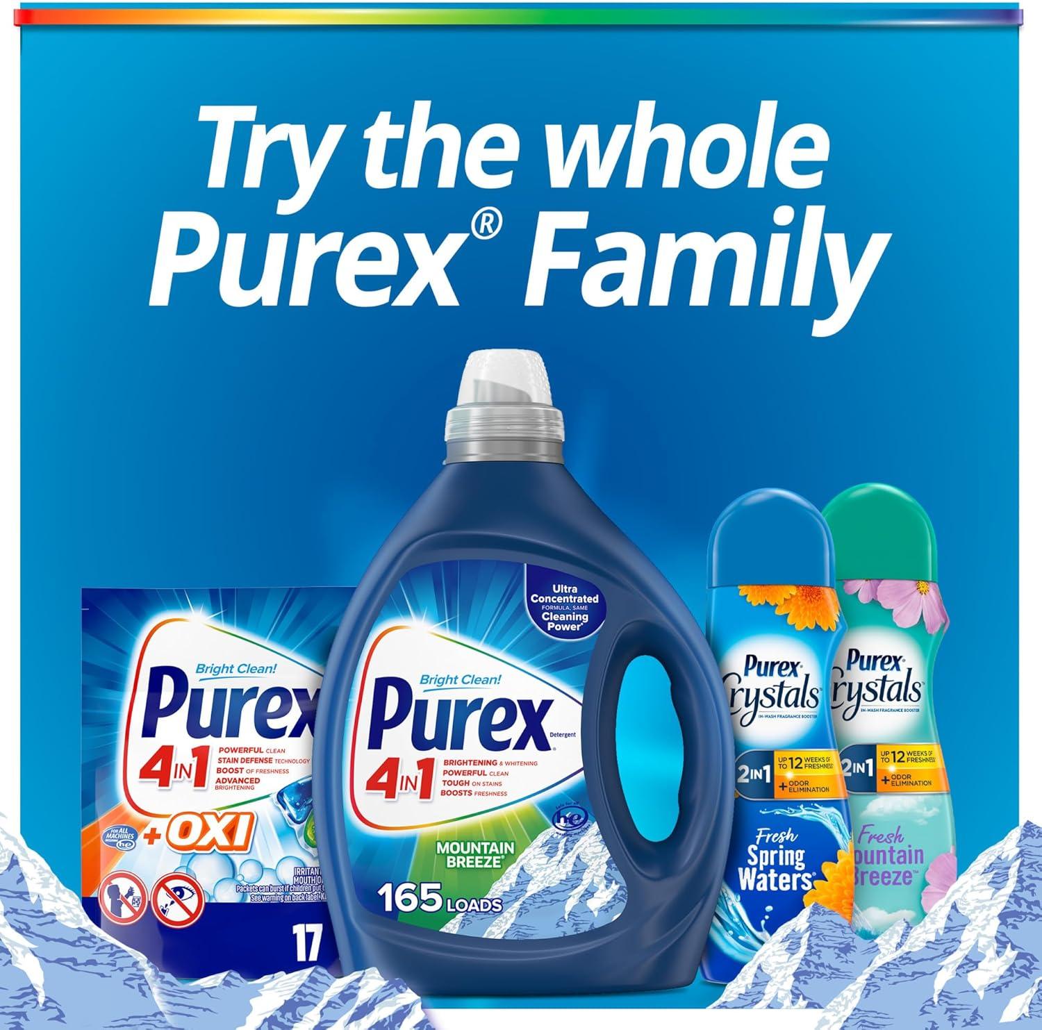 imagePurex Fresh Mountain Breeze Liquid Detergent 825 fl oz 165 Loads UltraConcentrated3x