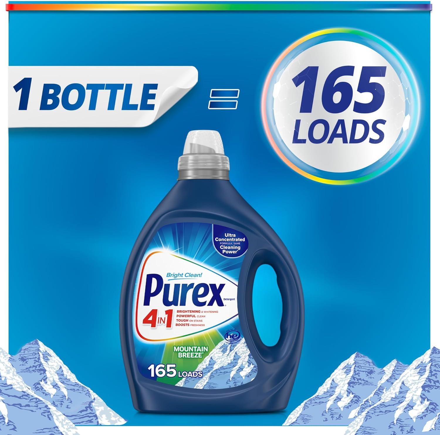 imagePurex Fresh Mountain Breeze Liquid Detergent 825 fl oz 165 Loads UltraConcentrated3x