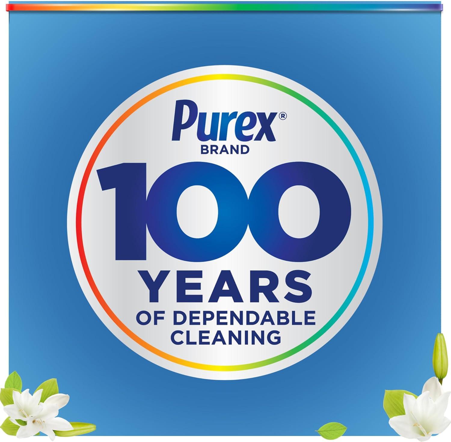 imagePurex Natural Elements Fresh Lilies amp Linen Liquid Detergent 825 oz 165 Loads UltraConcentrated DyeFree USDA Certified Biobased Product3x